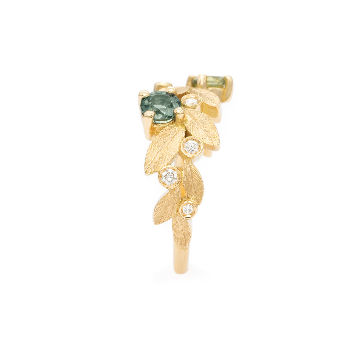Bague Rameau Toi & Moi Saphirs teal