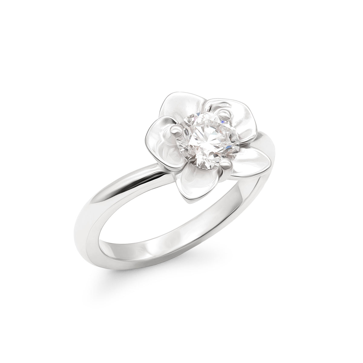 Bague de fiançailles orchidée