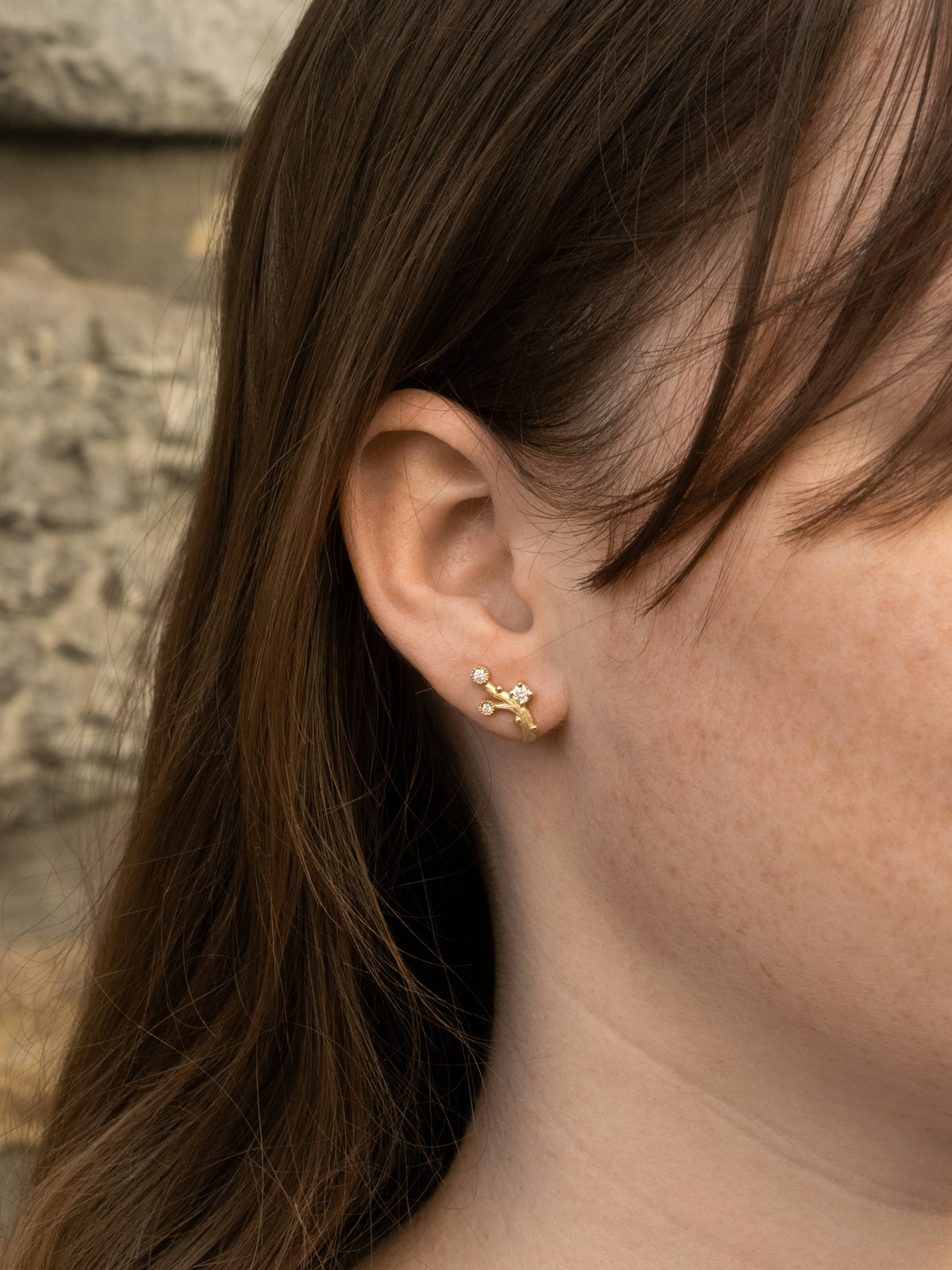 Boucles d’oreilles puces Gypsophile