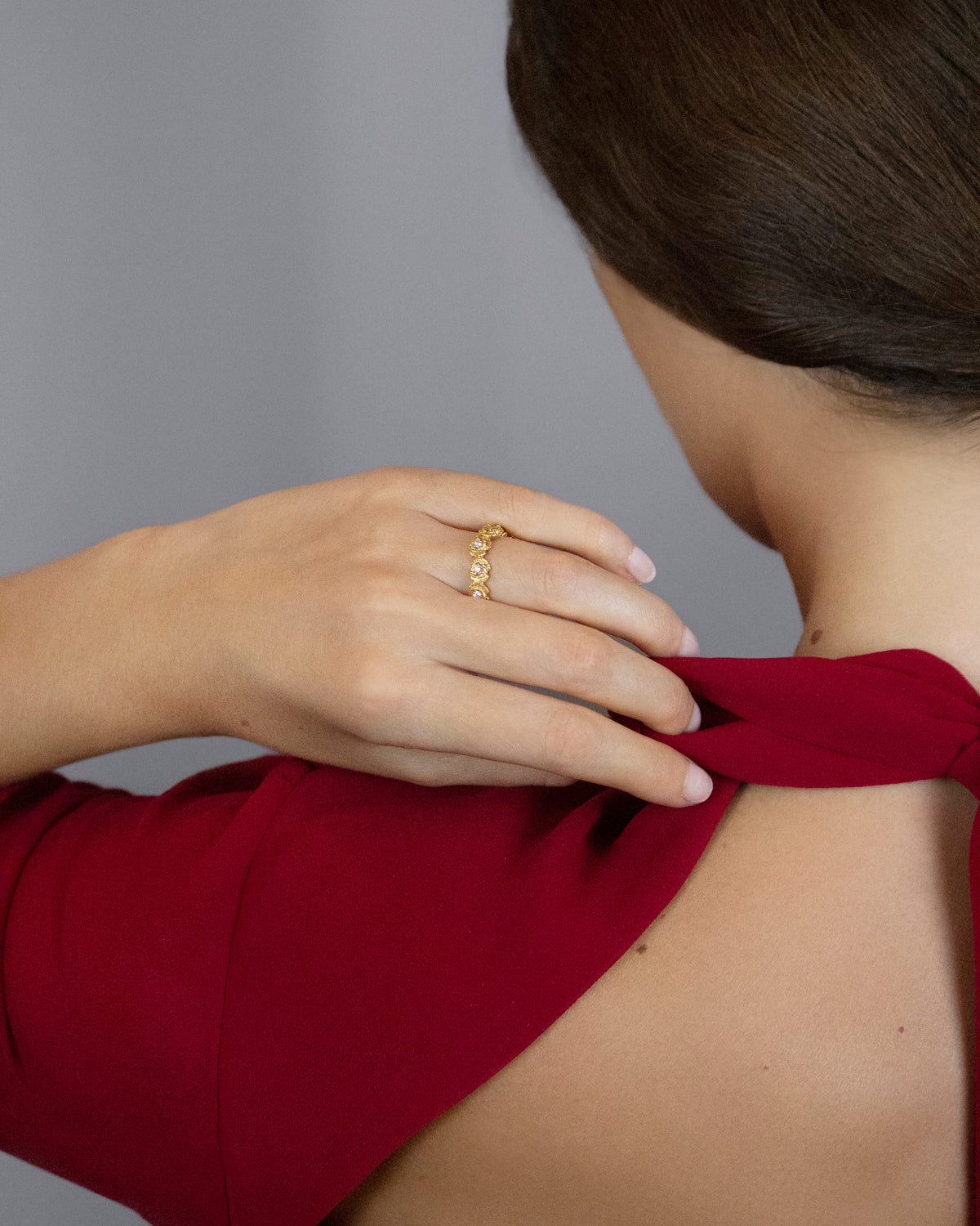 Bague alliance coquelicots