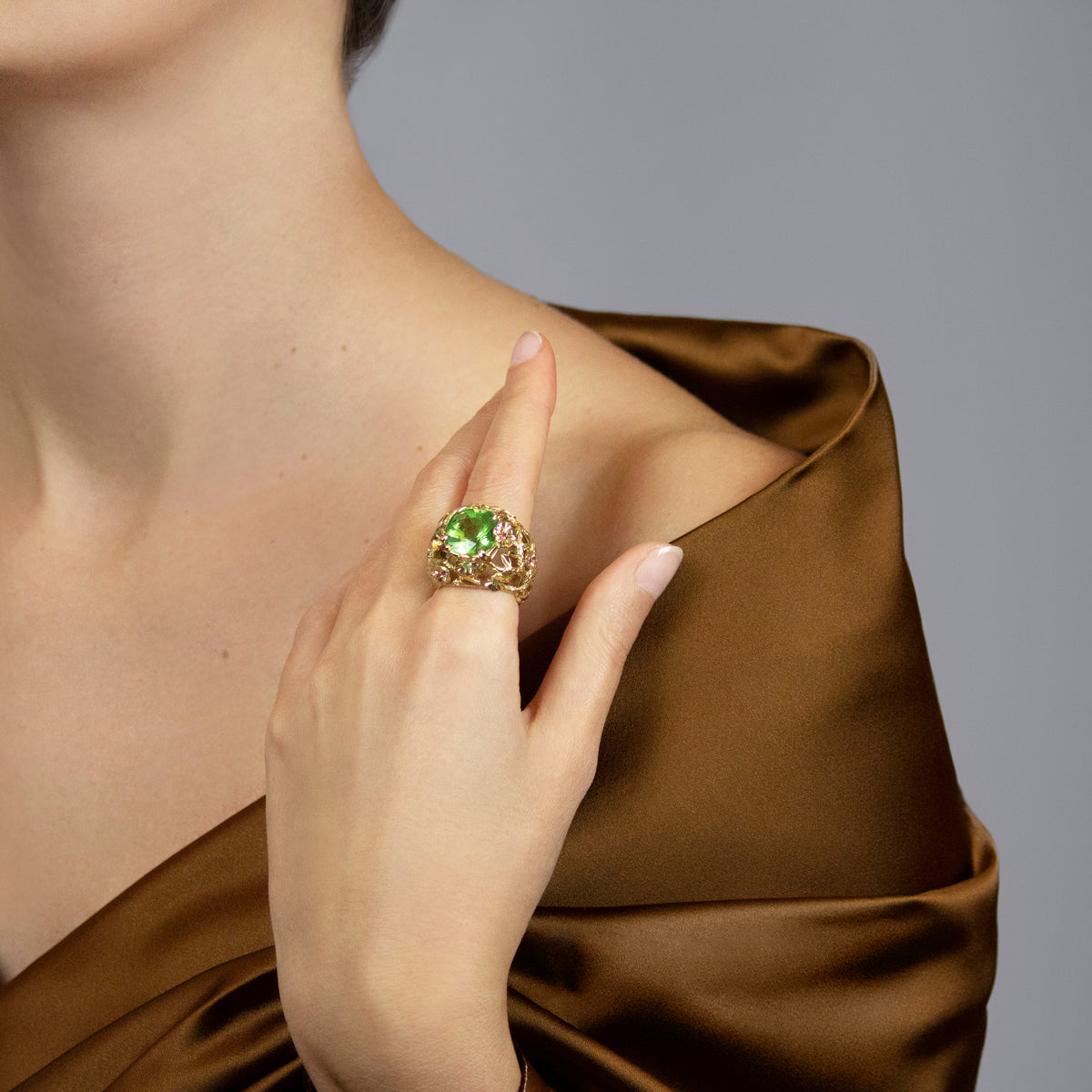 Bague boule forêt enchantée