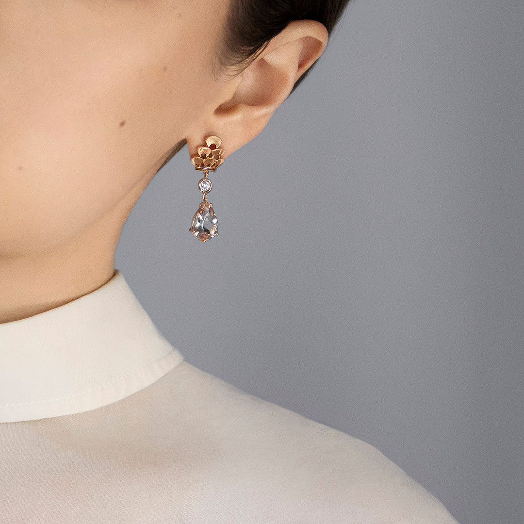 Boucles d’oreilles Coquillages morganites