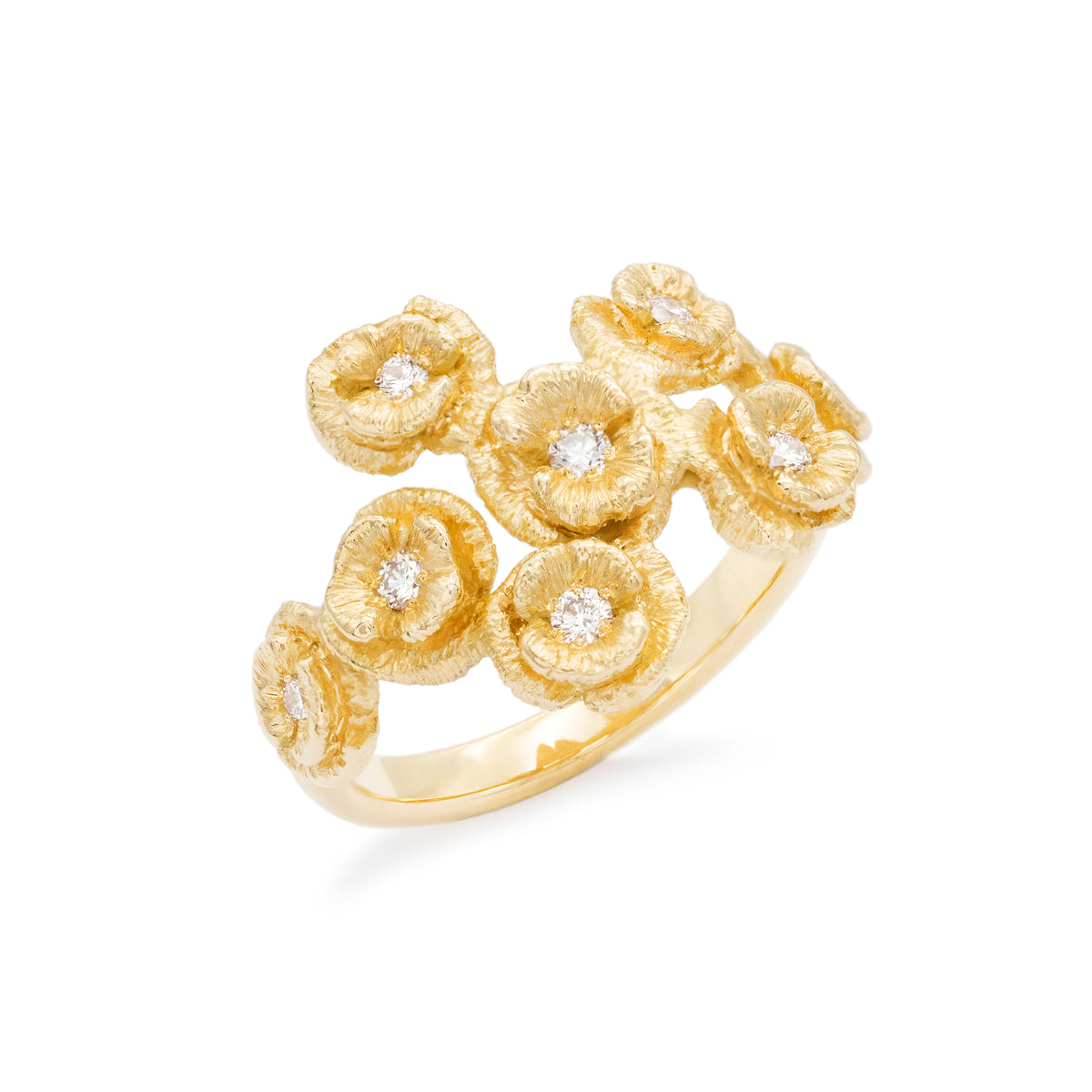 Bague bouquet de coquelicots