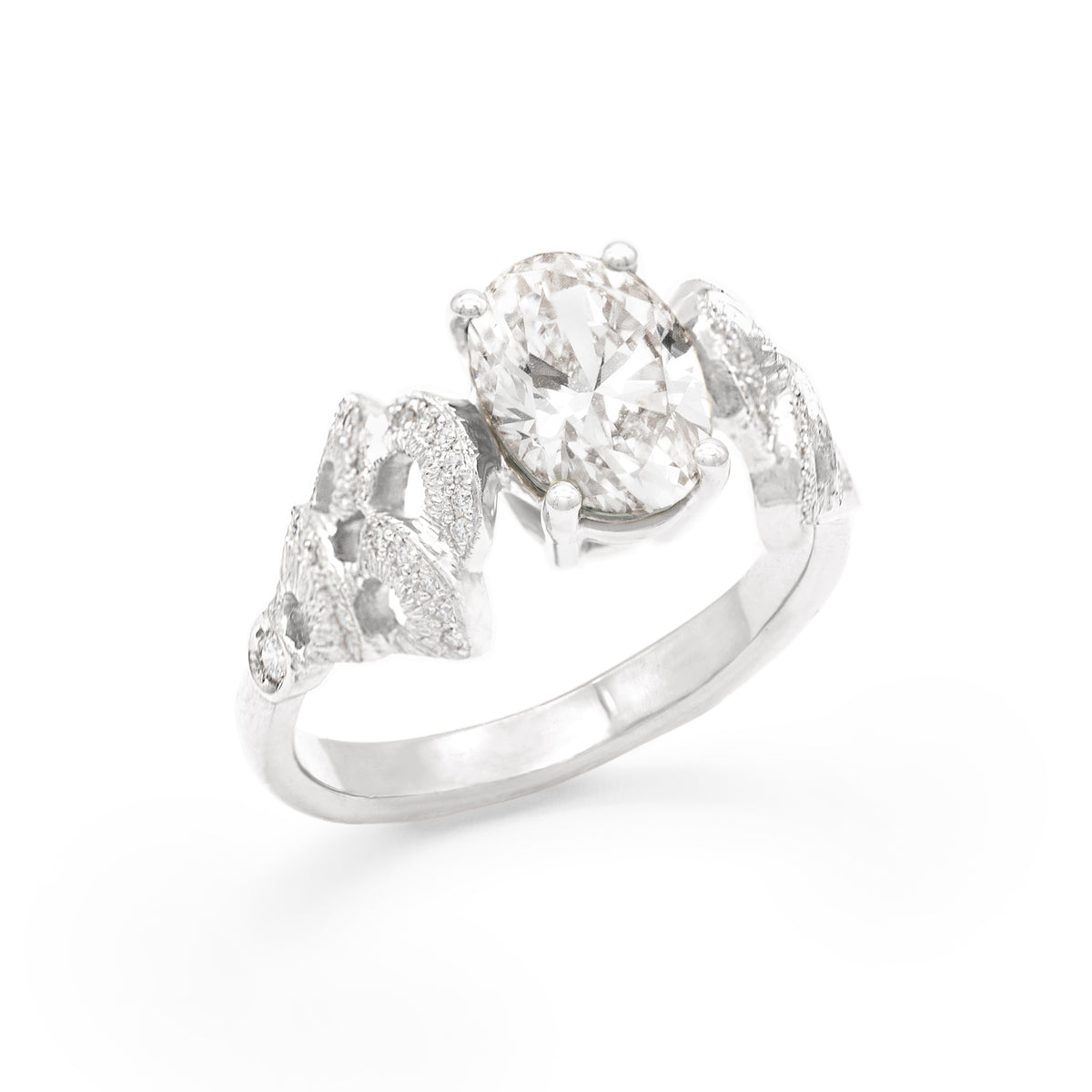 Bague bouquet de Coquillages Diamant et pavage