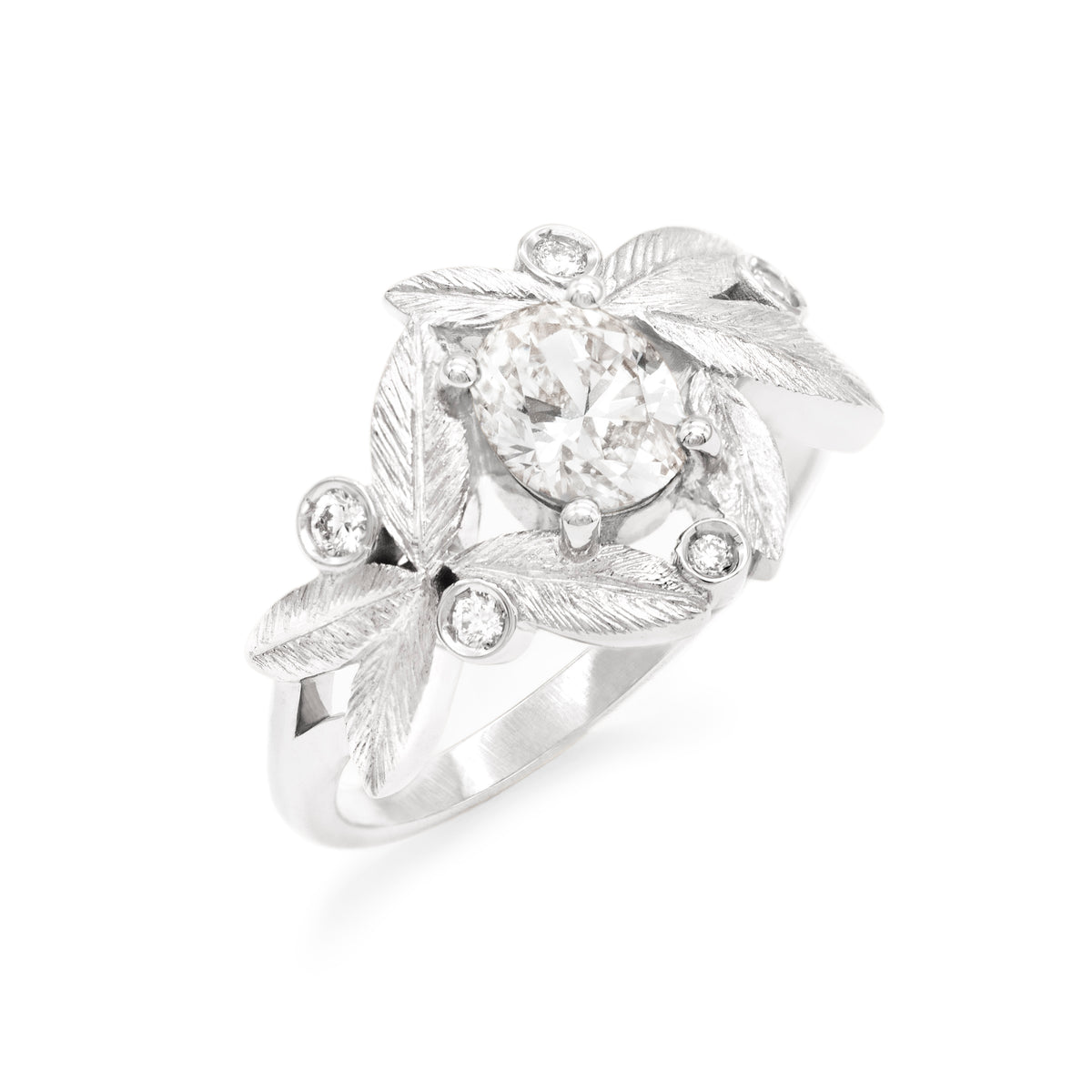 Bague bouquet d'olivier diamant