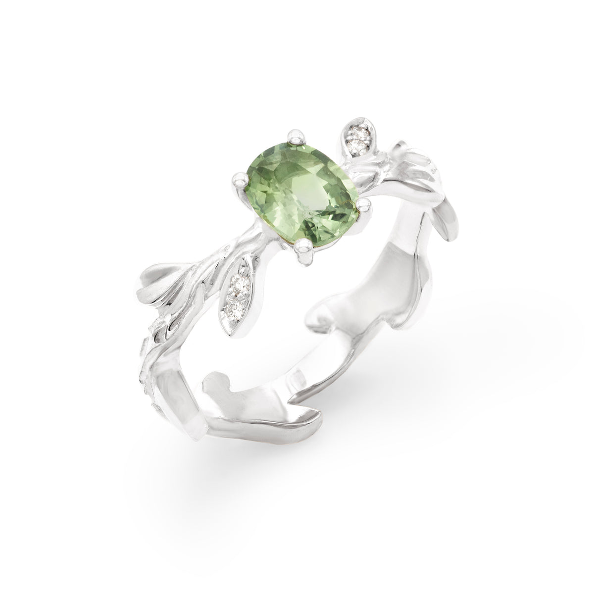 Bague Branche Saphir ovale