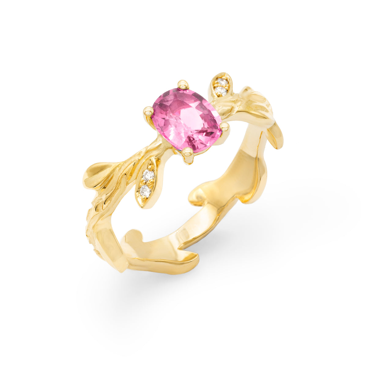 Bague Branche Saphir ovale