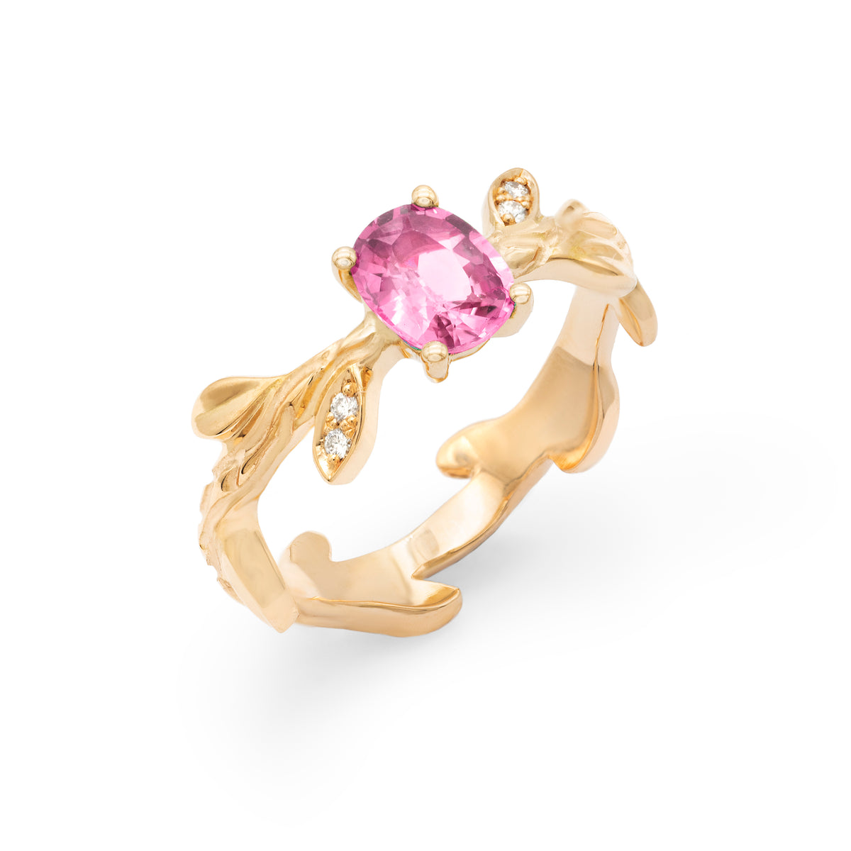 Bague Branche Saphir ovale