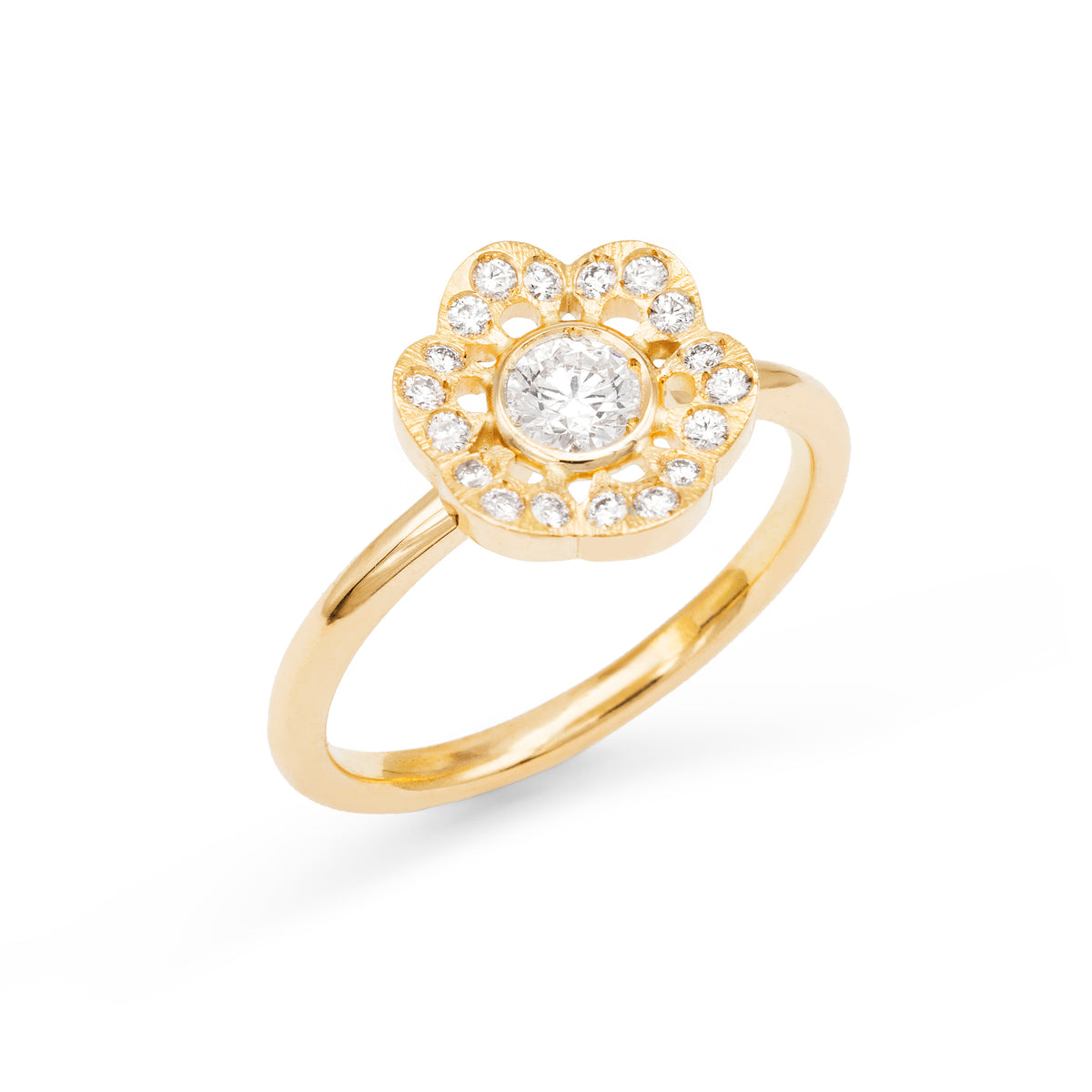 Bague entourage coquillages