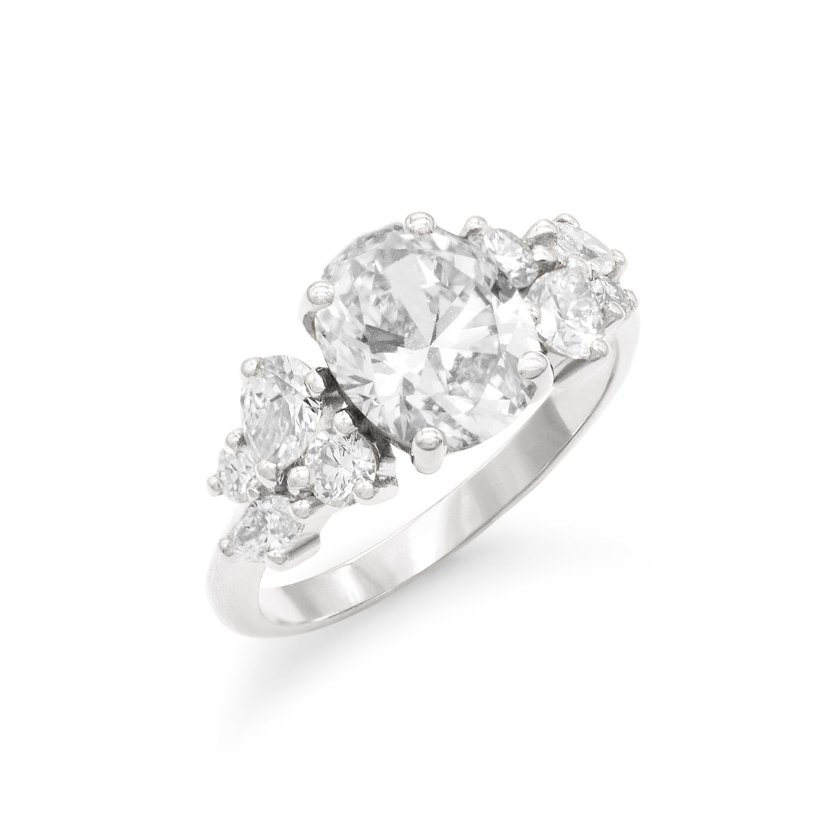 Bague de fiançailles épaulée Diamant