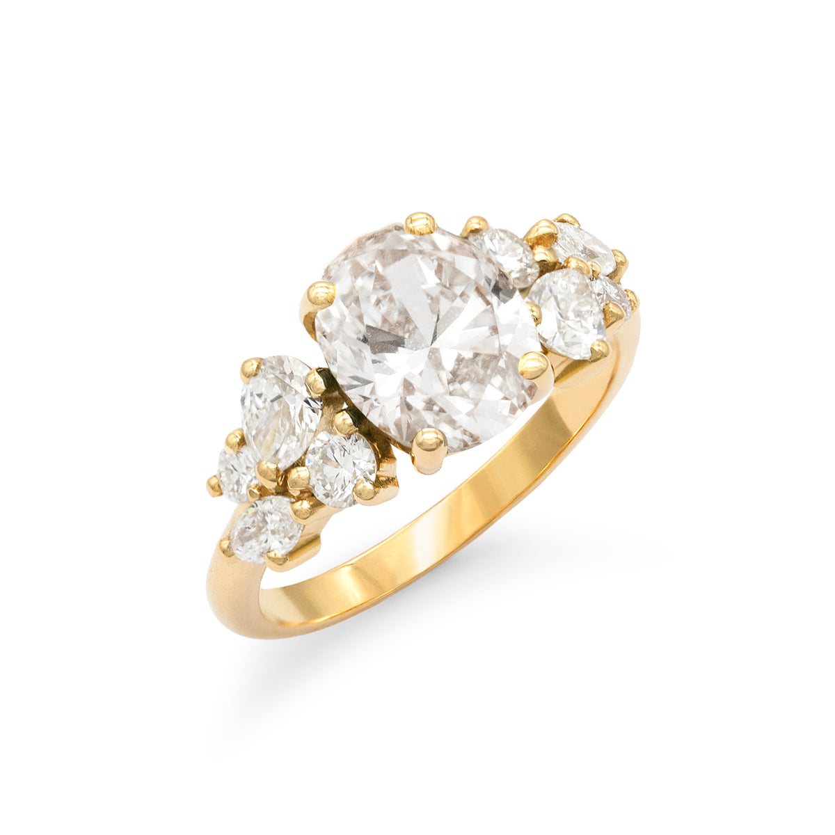 Bague de fiançailles épaulée Diamant