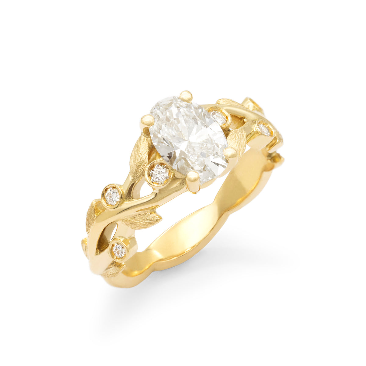 Bague de fiançailles branches entrelacées