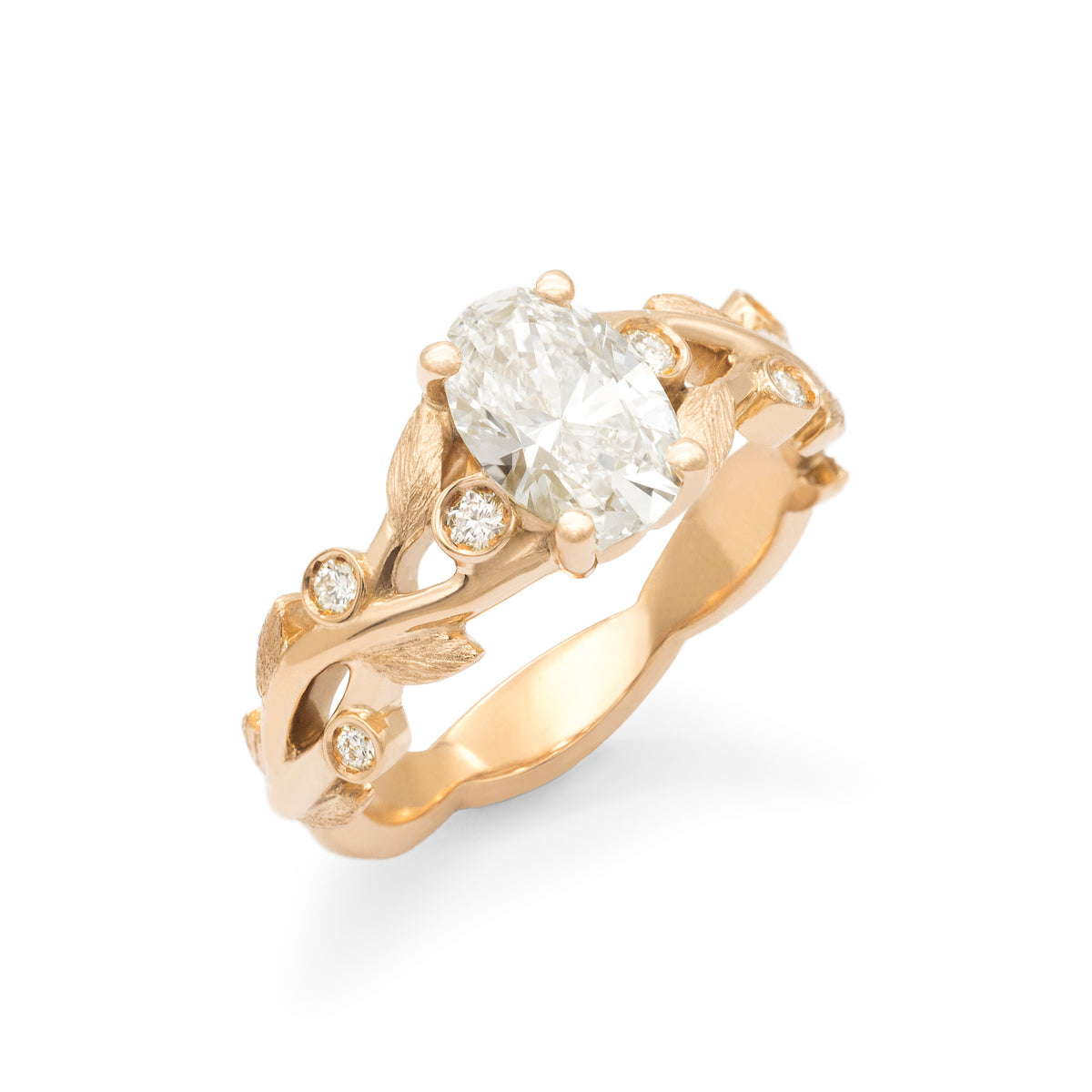 Bague de fiançailles branches entrelacées