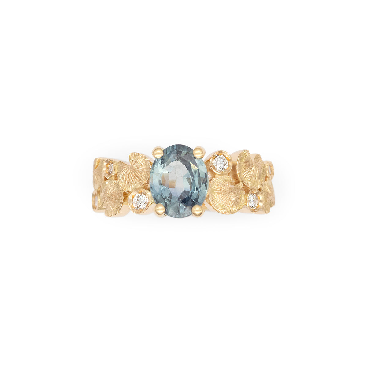 Bague de fiançailles Nymphéas Saphir