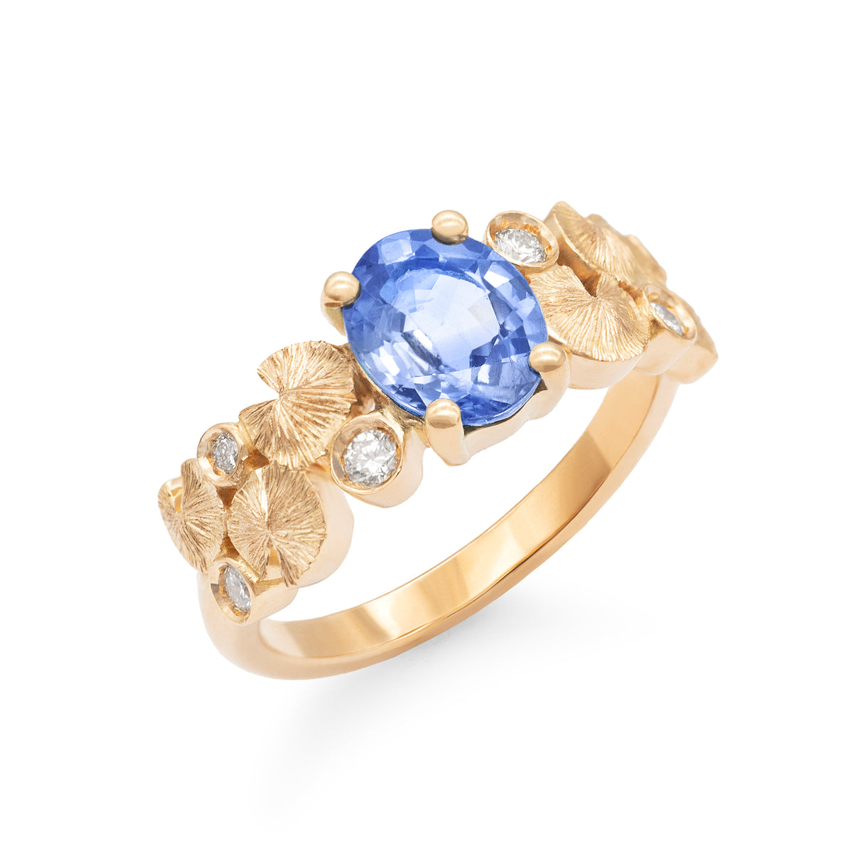 Bague de fiançailles Nymphéas Saphir