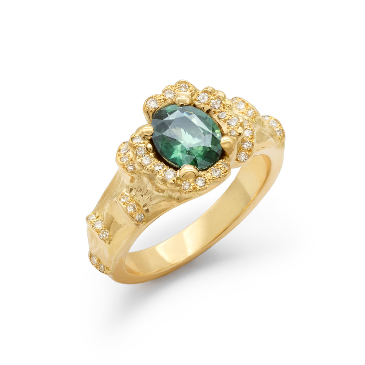 Bague de fiançailles Vague Saphir