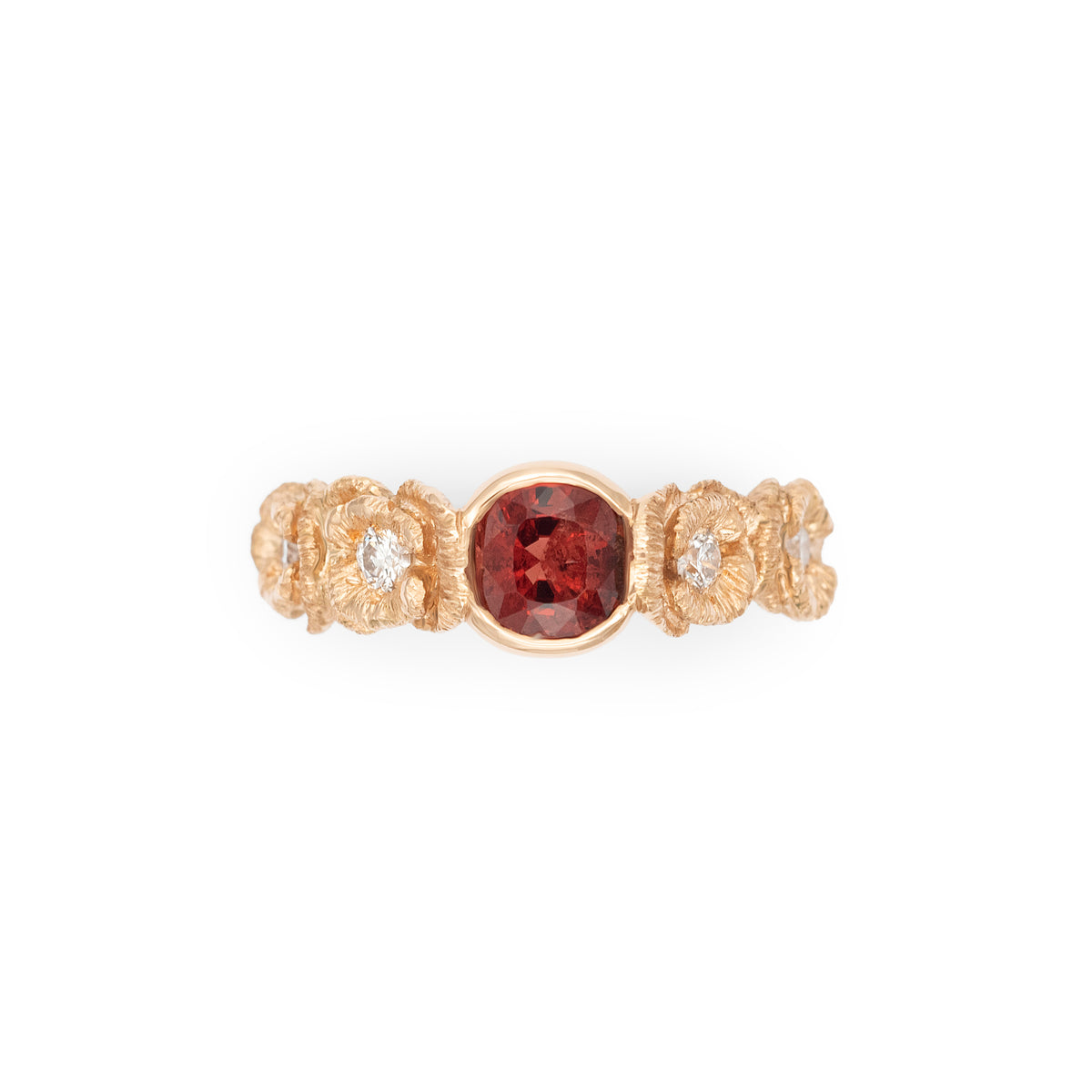 Bague Coquelicot et sa précieuse Spinelle