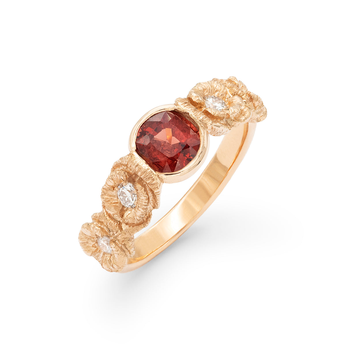 Bague Coquelicot et sa précieuse Spinelle