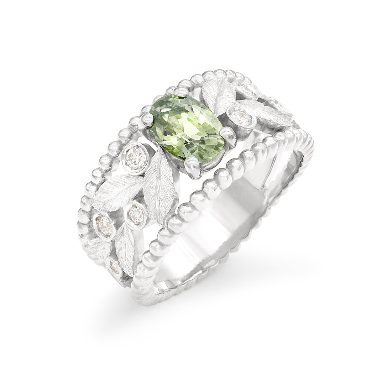 Bague Rameau d’olivier Band ring Saphir
