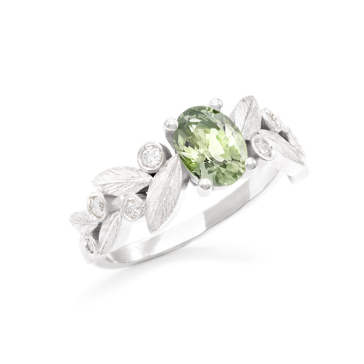 Bague Rameau d'olivier Saphir