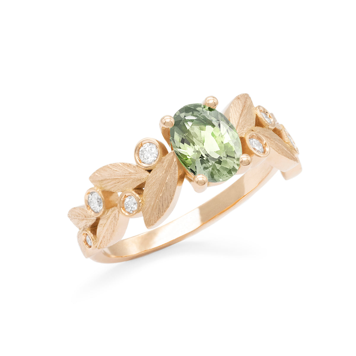 Bague Rameau d'olivier Saphir