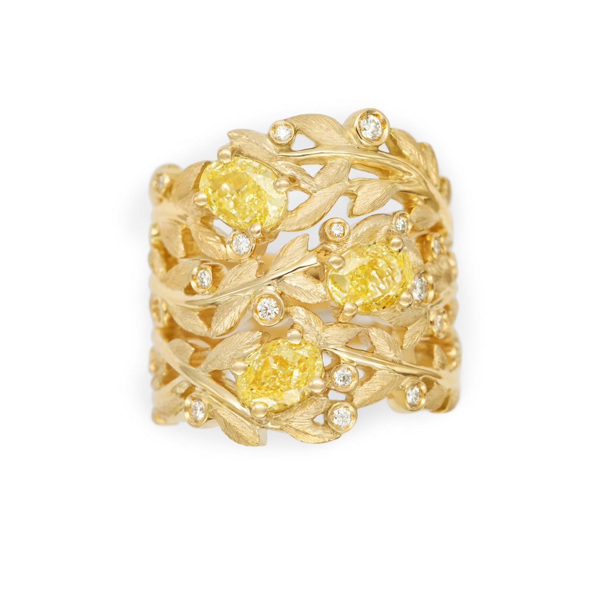 Bague trio de branches d’olivier