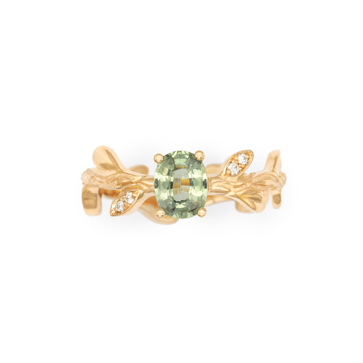 Bague Branche Saphir ovale