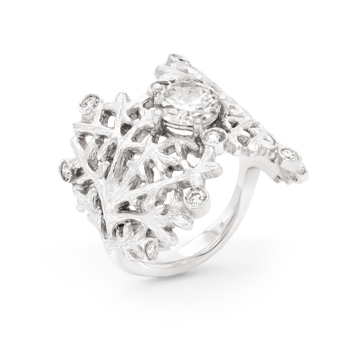 Bague Corail Diamant