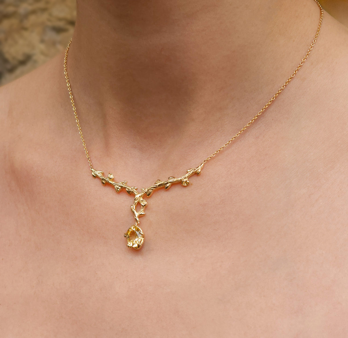 Collier branches Saphir