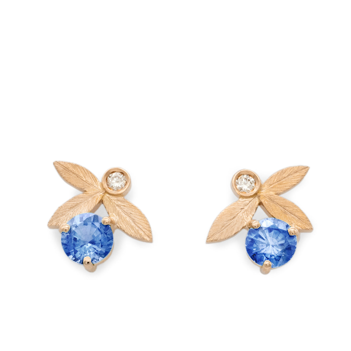 Boucles d’oreilles Puces Olivier Saphir