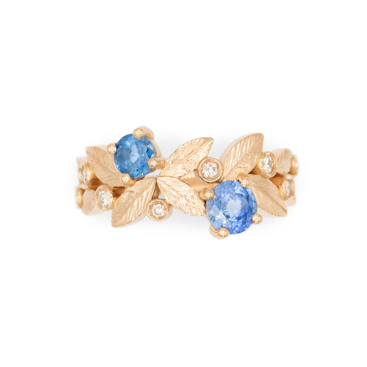 Bague Rameau Toi& Moi saphirs bleus