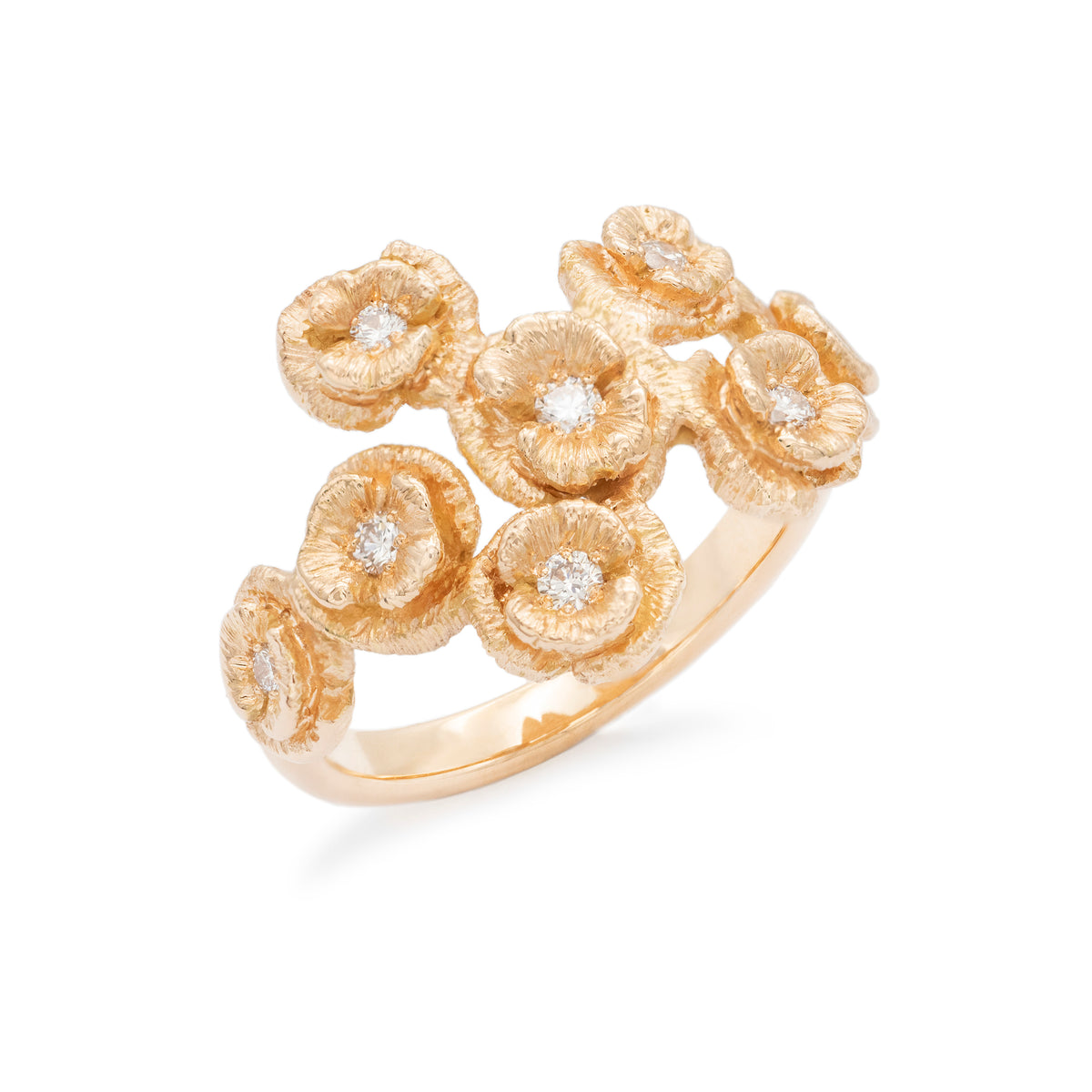 Bague bouquet de coquelicots