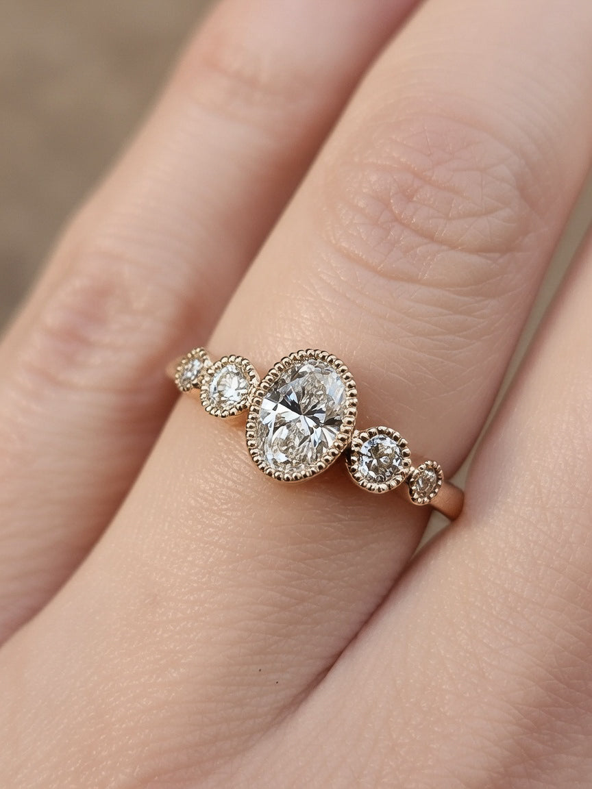 Bague de fiançailles Perlée