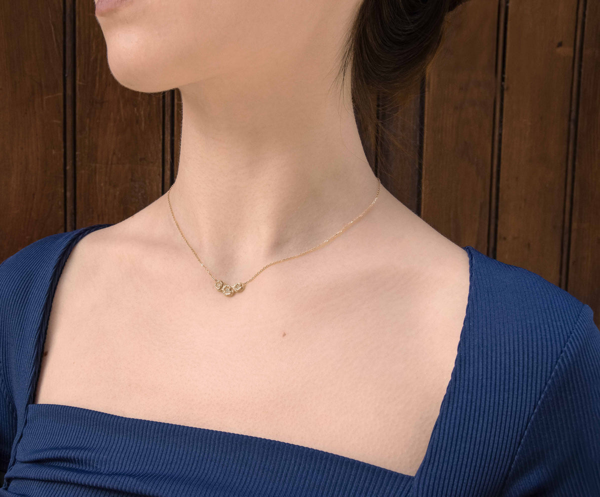 Collier trio de coquelicots