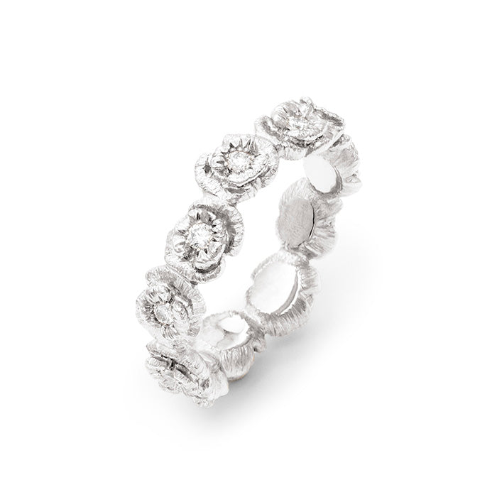 Bague alliance coquelicots