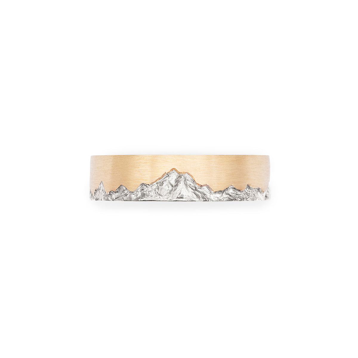 Bague Alliance homme Montagne du Mont Blanc
