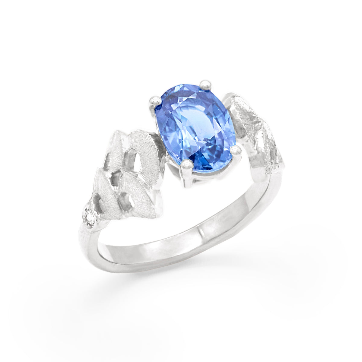 Bague bouquet de Coquillages saphir