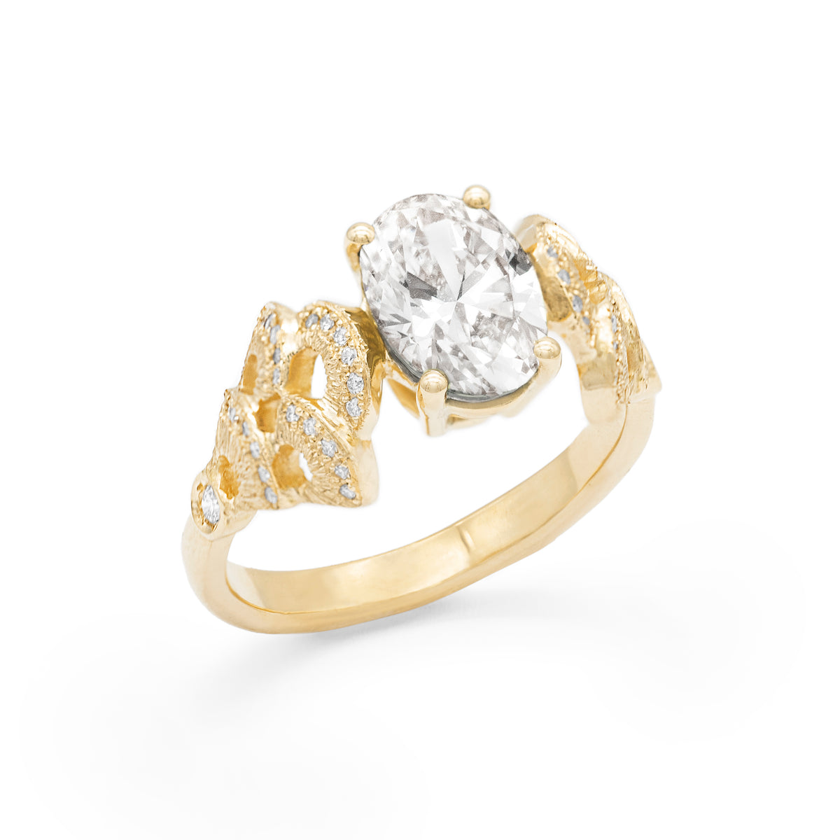 Bague bouquet de Coquillages Diamant et pavage