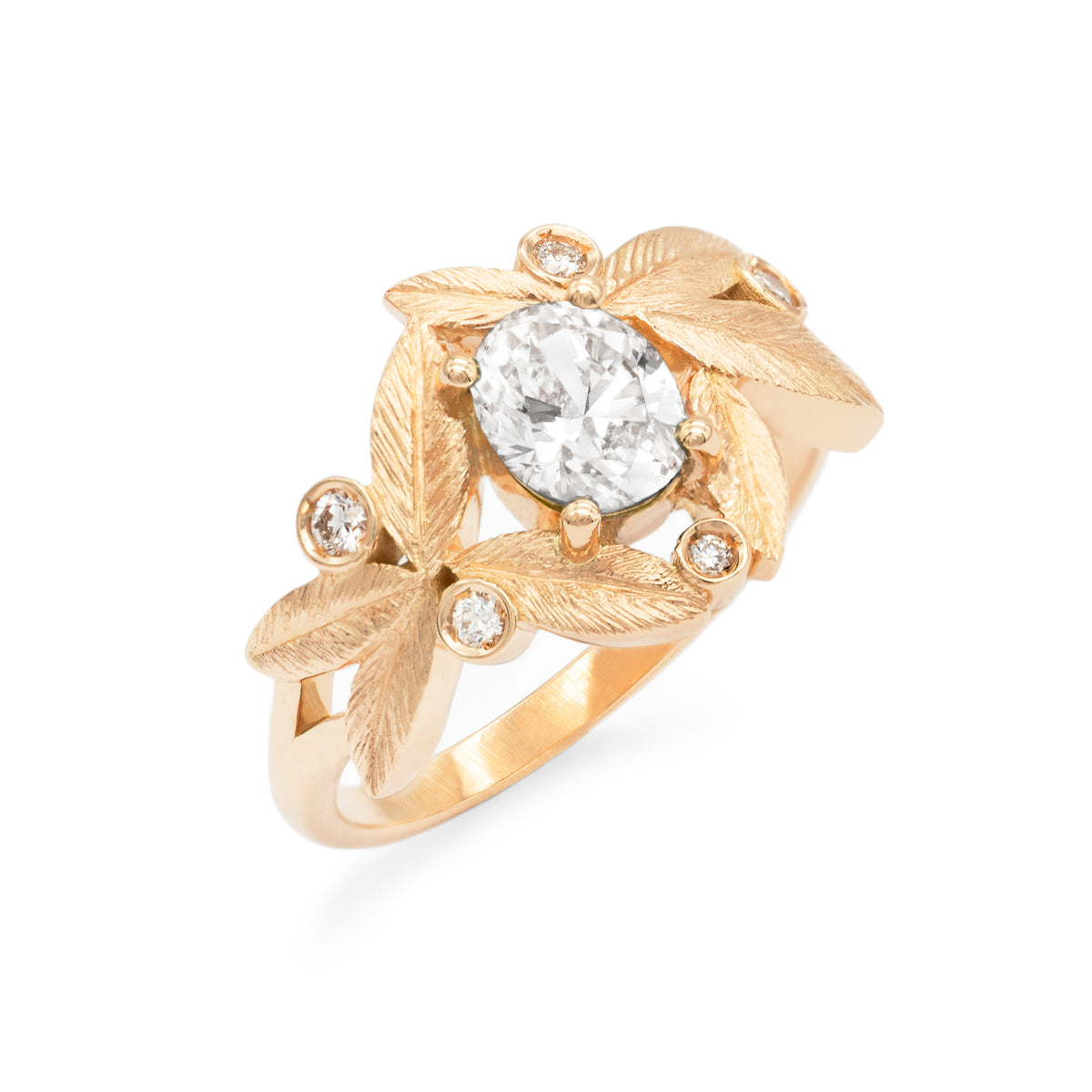Bague bouquet d'olivier diamant