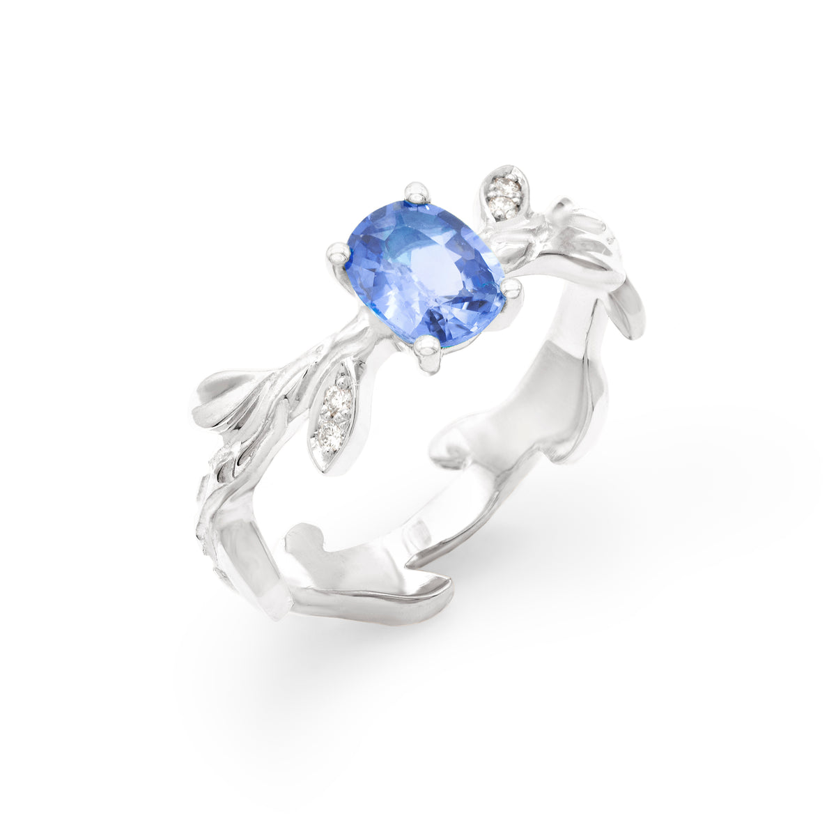 Bague Branche Saphir ovale