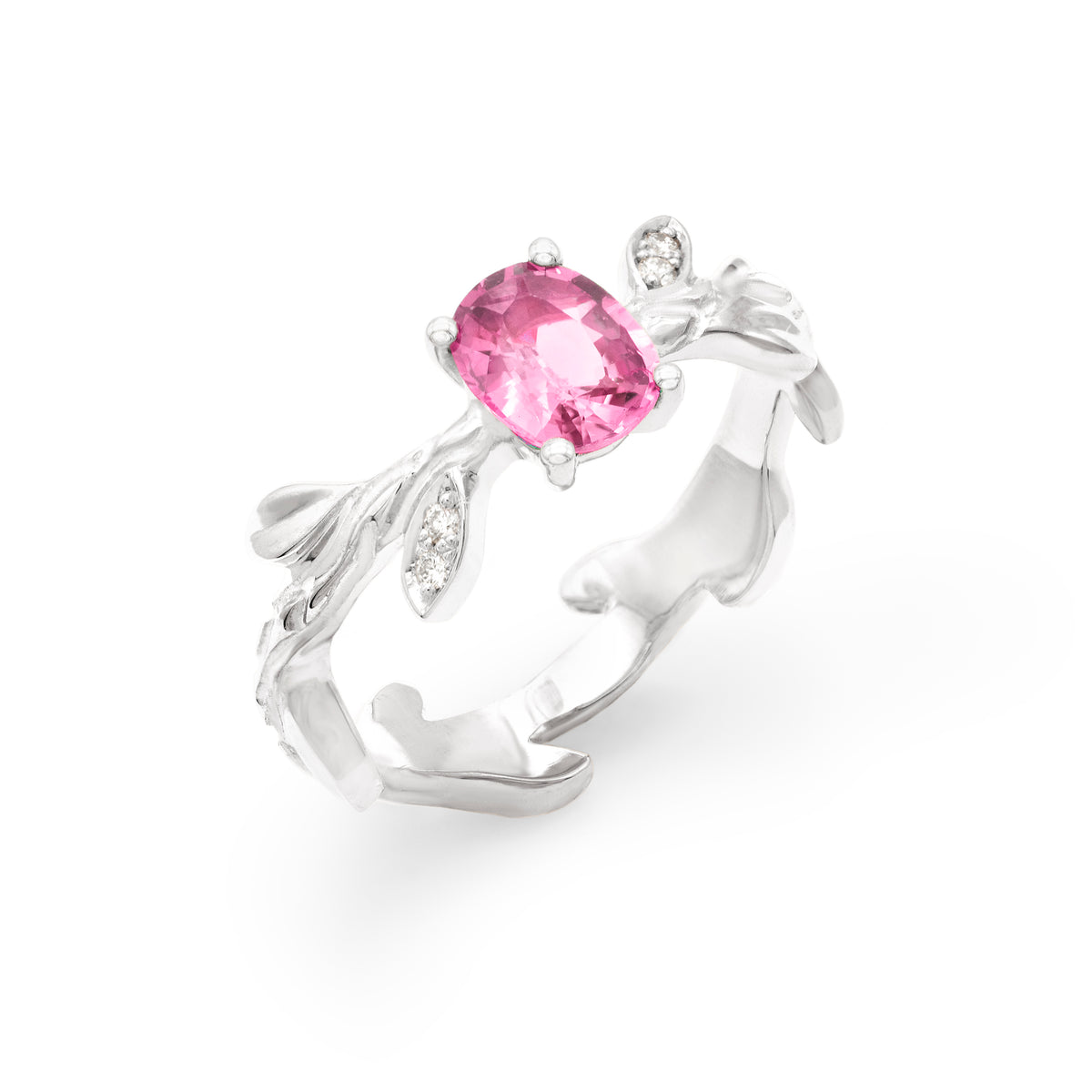 Bague Branche Saphir ovale