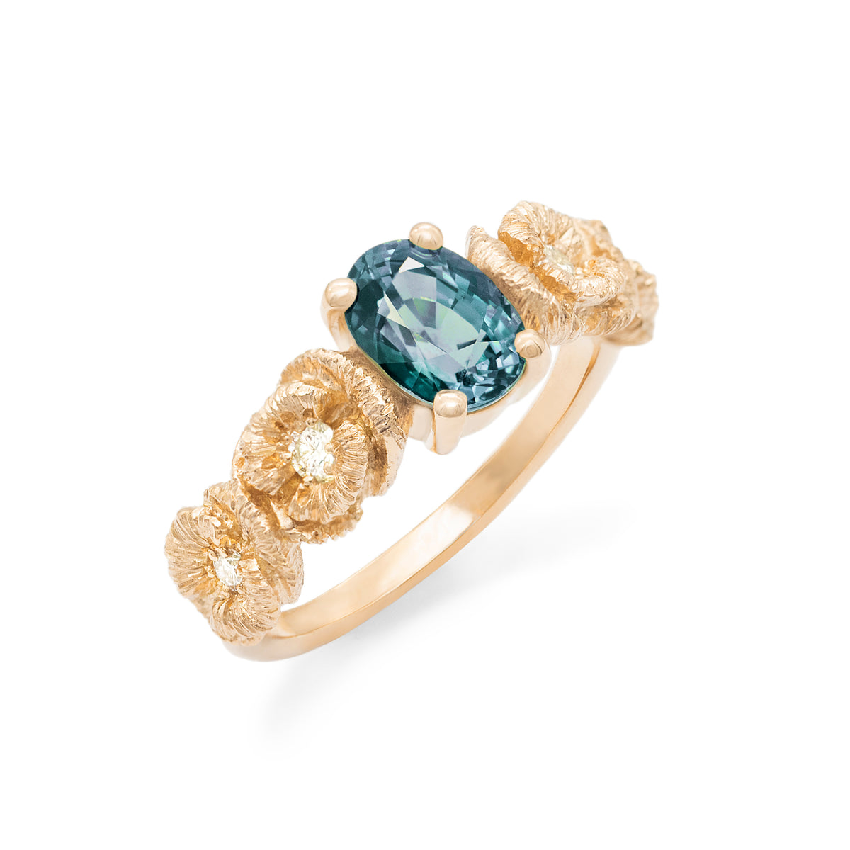 Bague coquelicot et sa précieuse