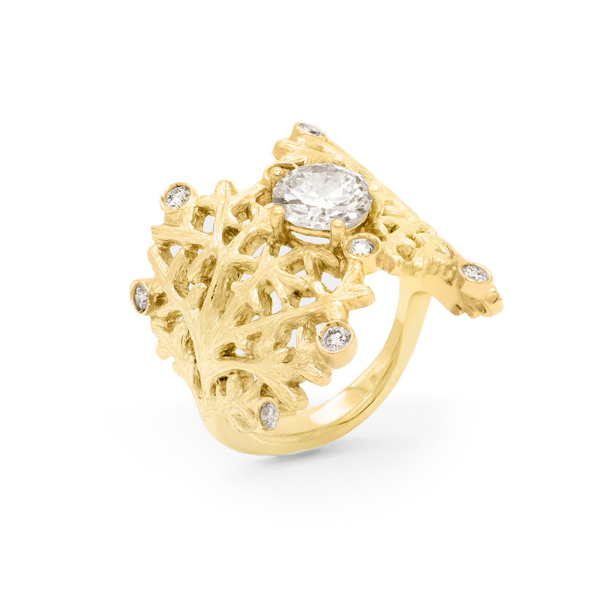 Bague Corail Diamant