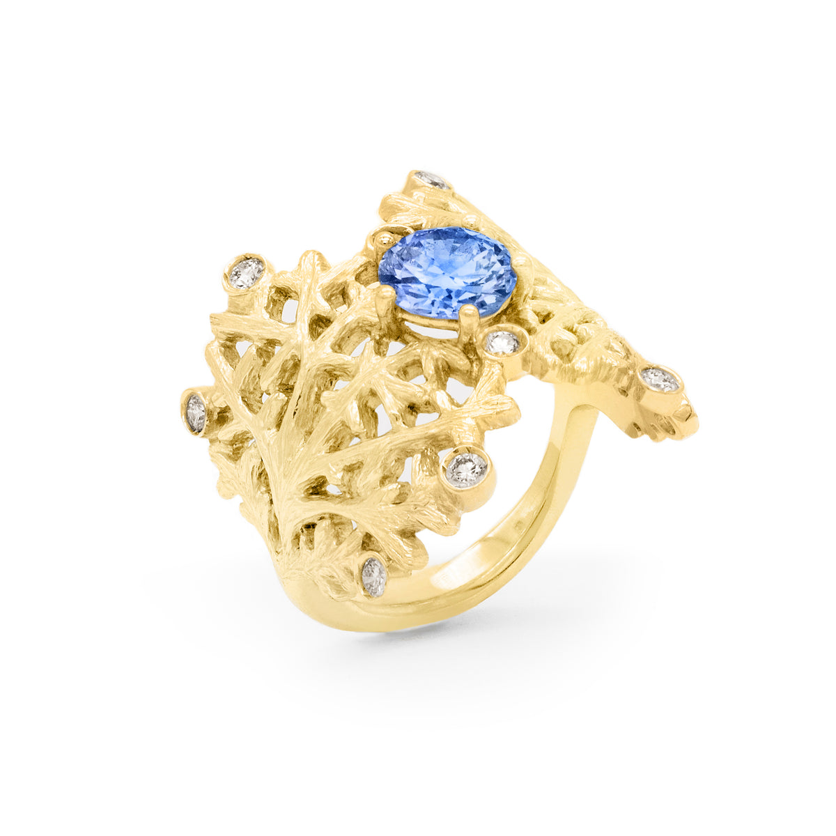Bague Corail Saphir