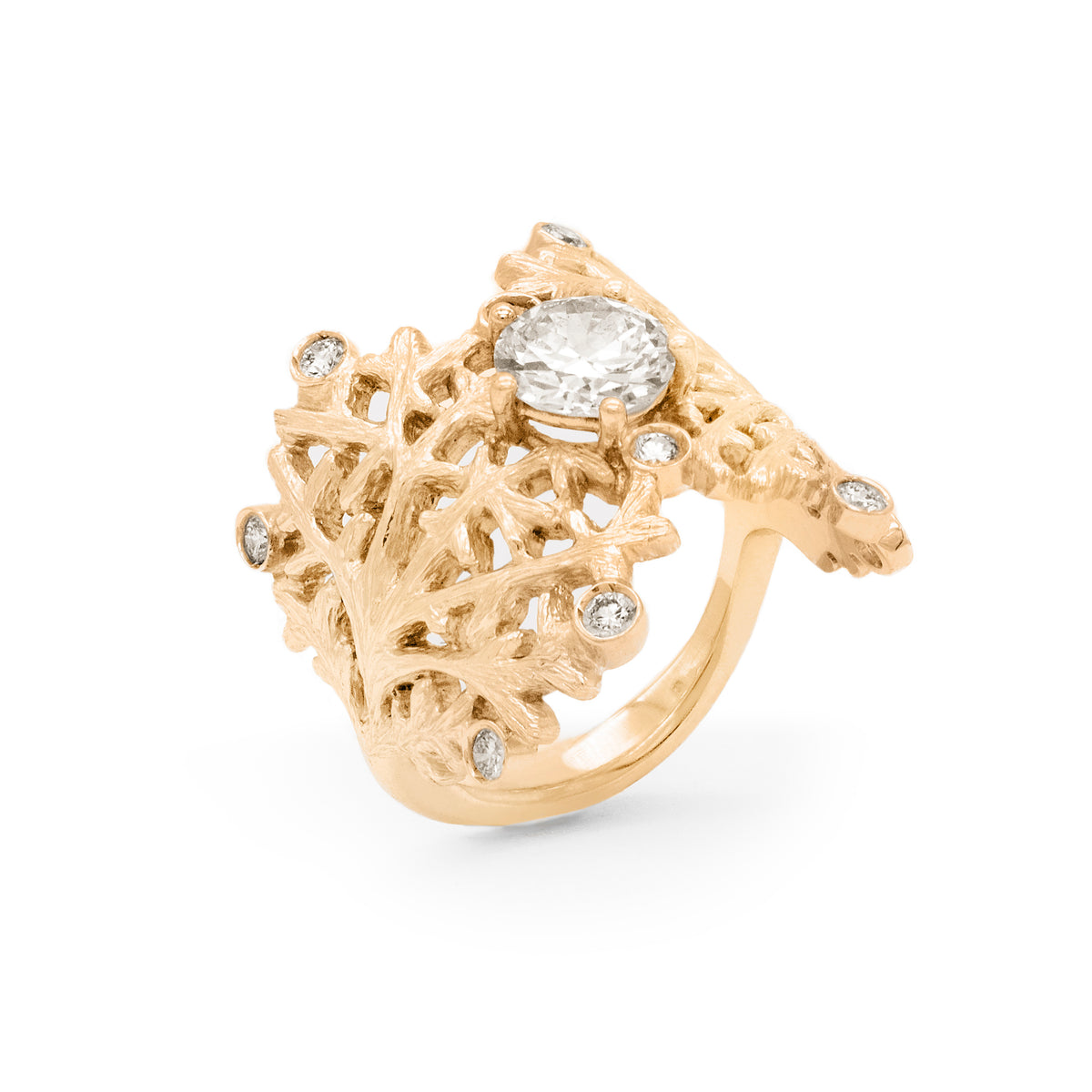 Bague Corail Diamant