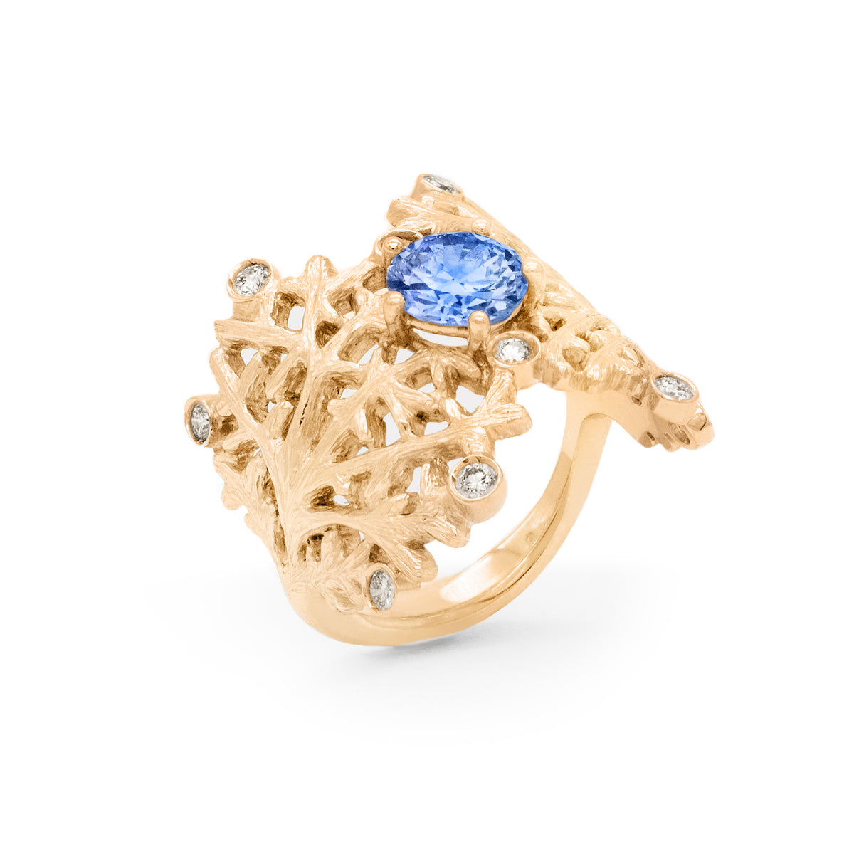 Bague Corail Saphir