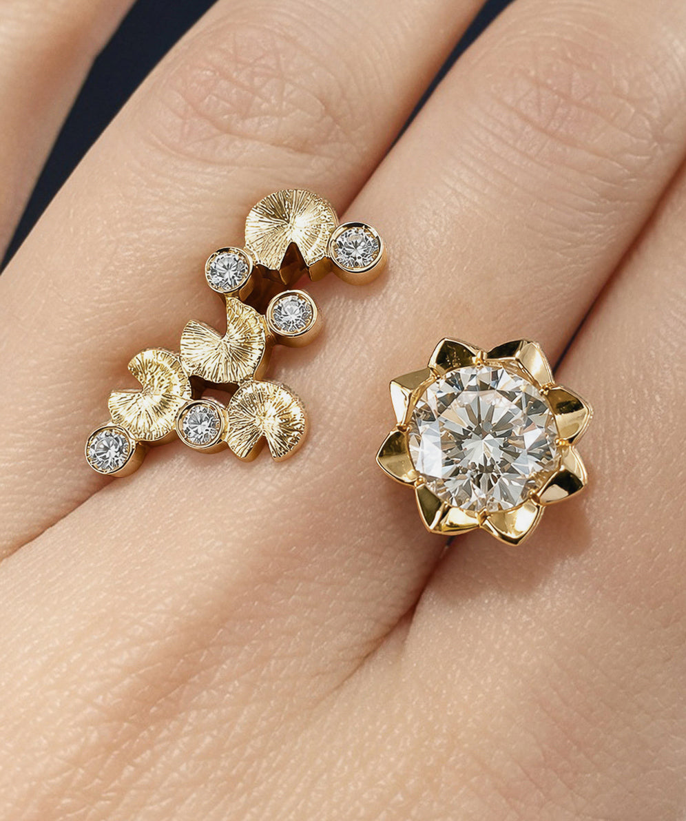 Bague d’entre-doigt Nymphéas
