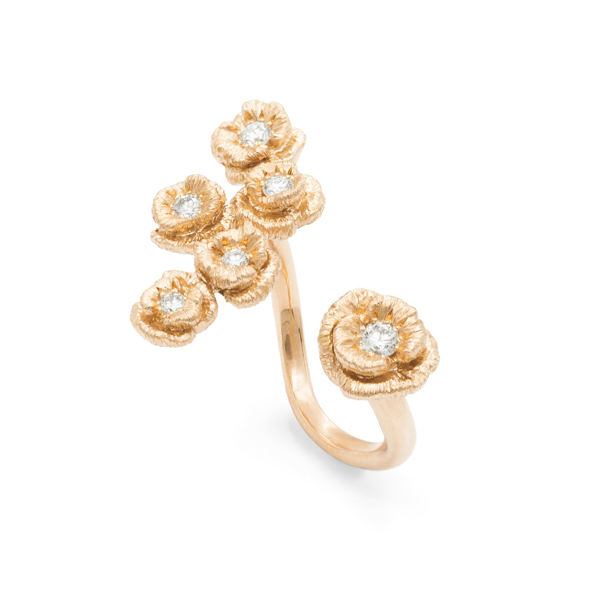 Bague d’entre-doigt coquelicots