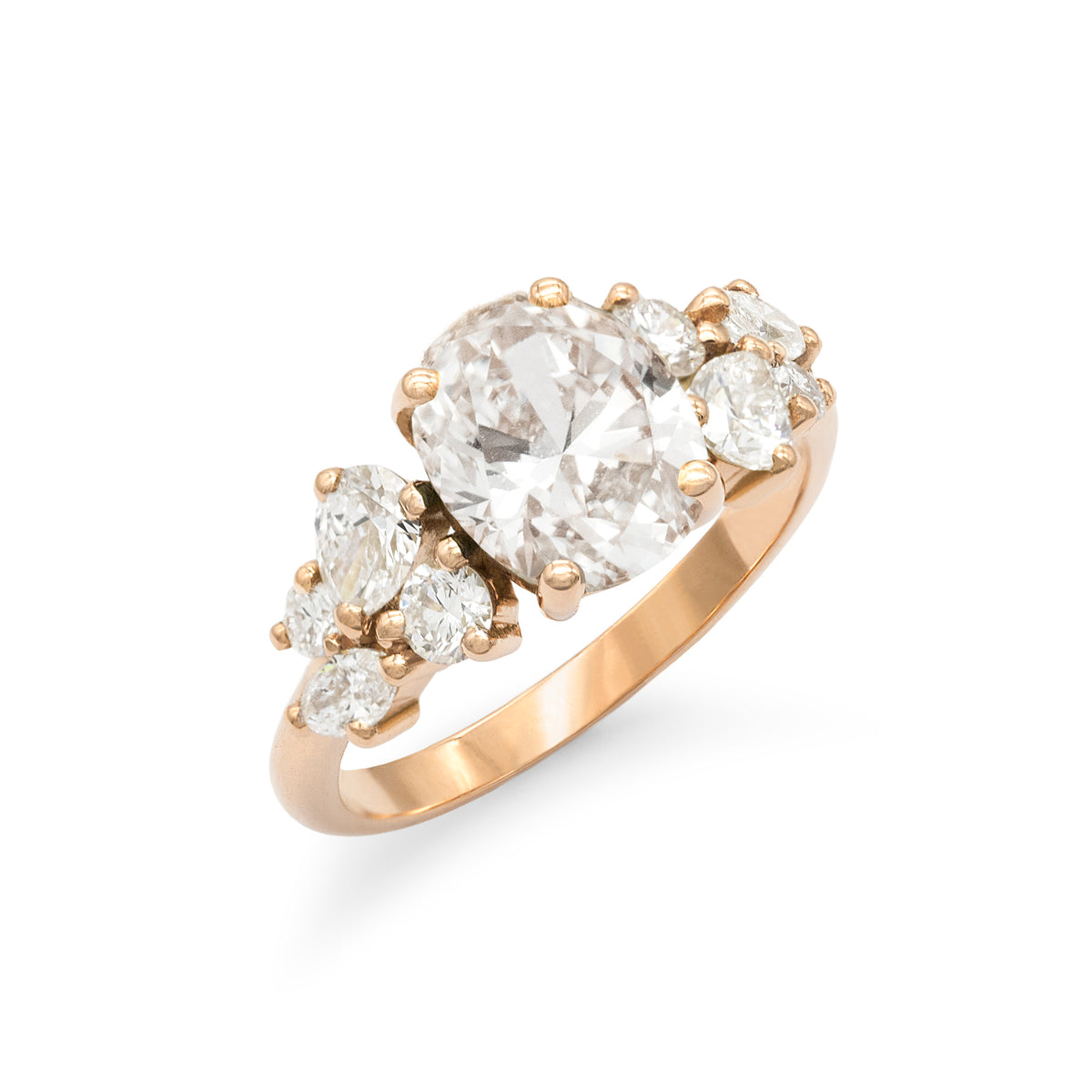 Bague de fiançailles épaulée Diamant