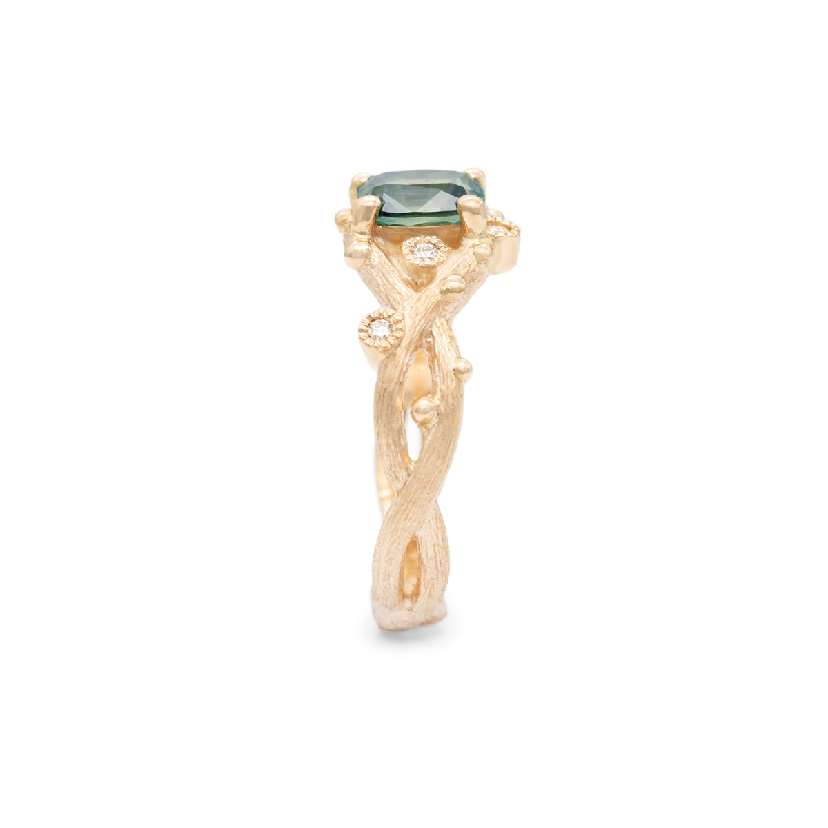 Bague de fiançailles Gypsophile Saphir teal